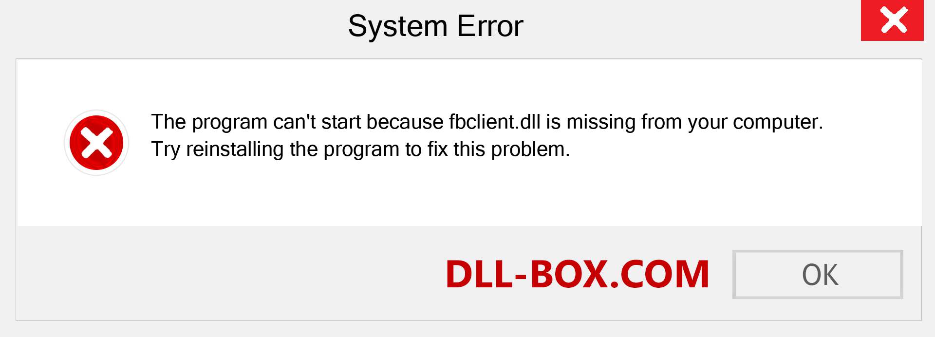  fbclient.dll file is missing?. Download for Windows 7, 8, 10 - Fix  fbclient dll Missing Error on Windows, photos, images